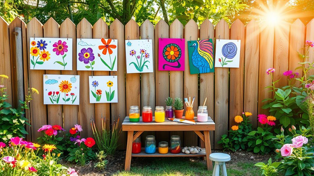 creative outdoor art display