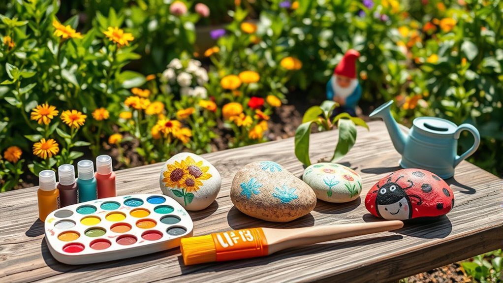 creative rock painting activity