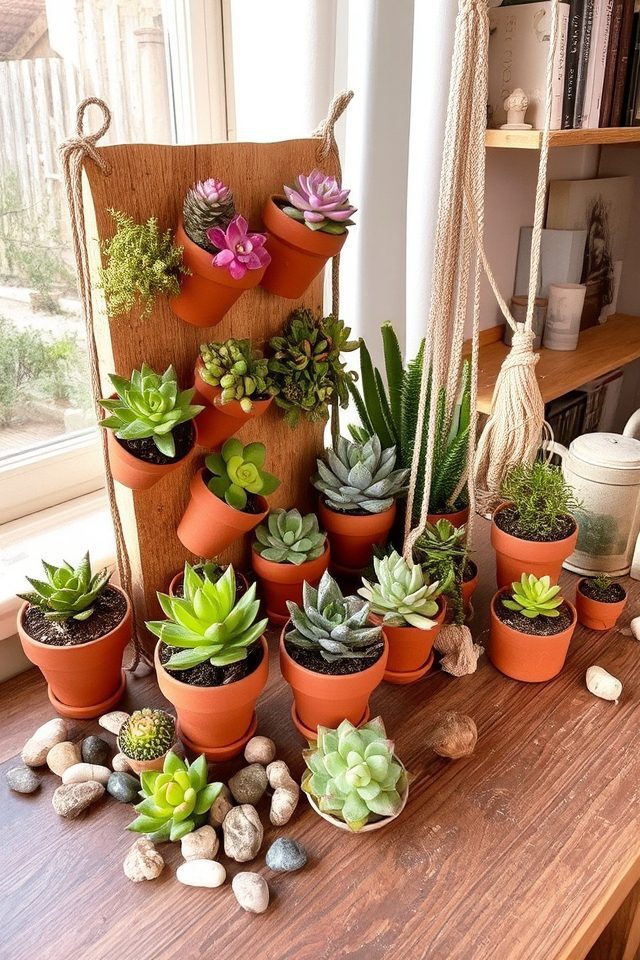 creative small space greenery