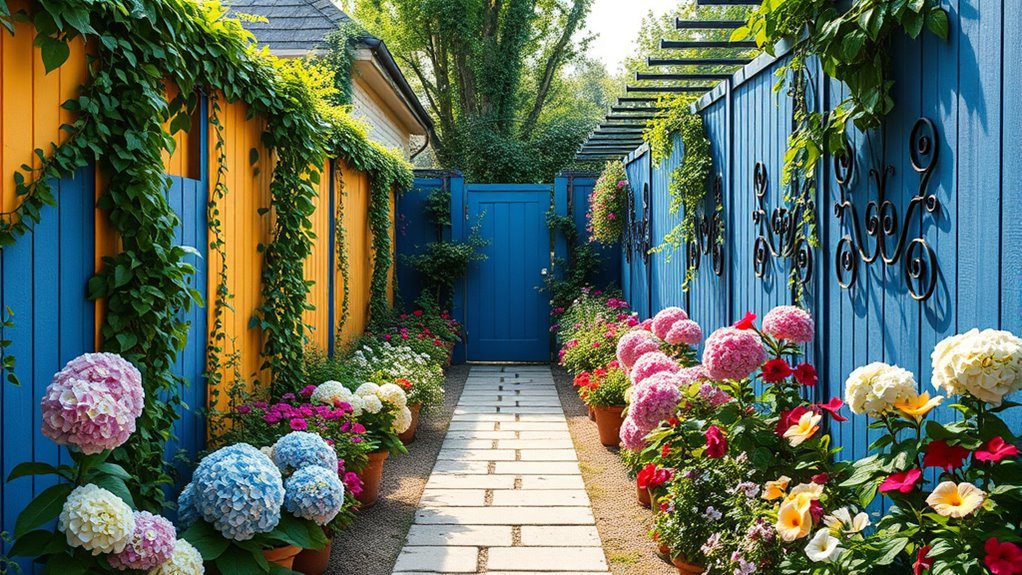 decorative fencing enhances gardens