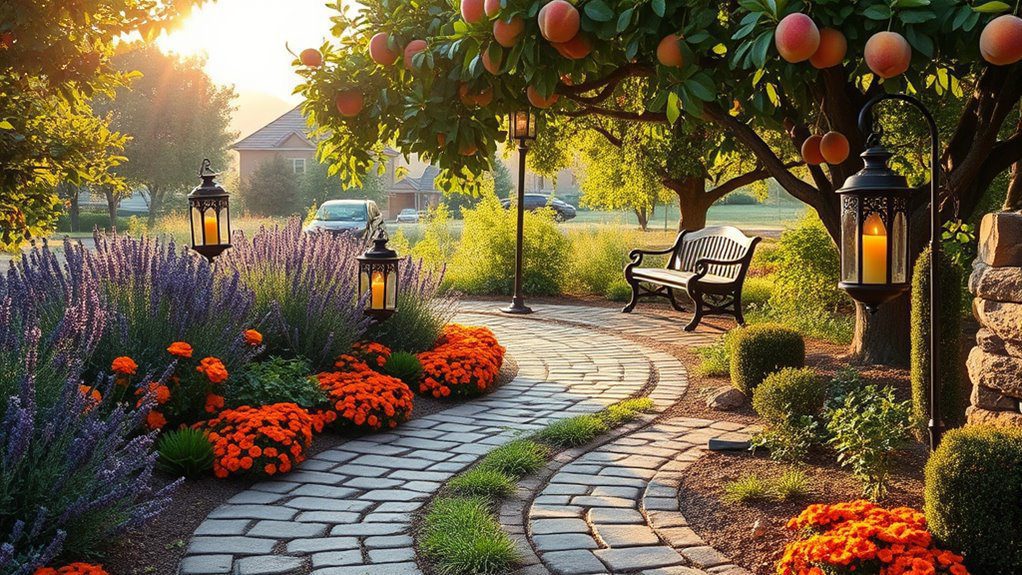 decorative garden pathways enhance