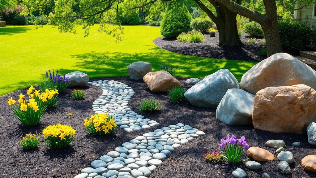 decorative rocks enhance aesthetics