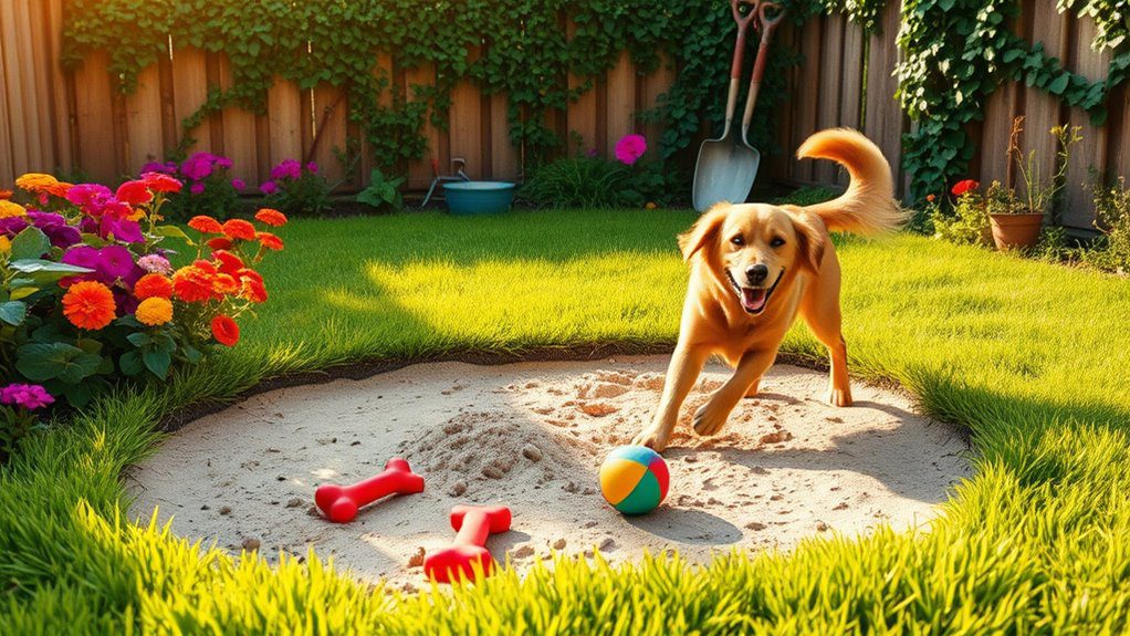 dog friendly digging area
