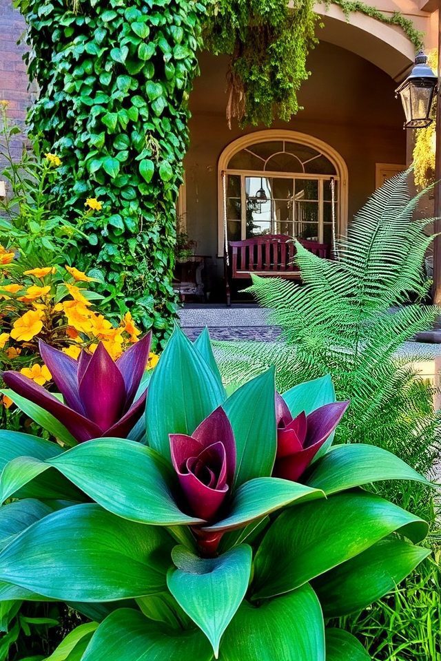dramatic foliage plant display