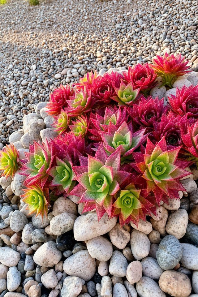 drought resistant colorful succulents