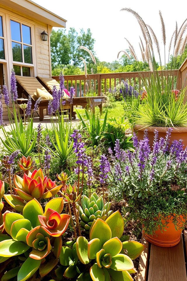 drought resistant vibrant deck plants