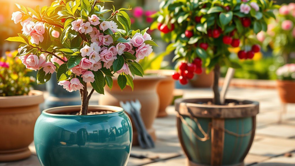 dwarf cherry trees containers