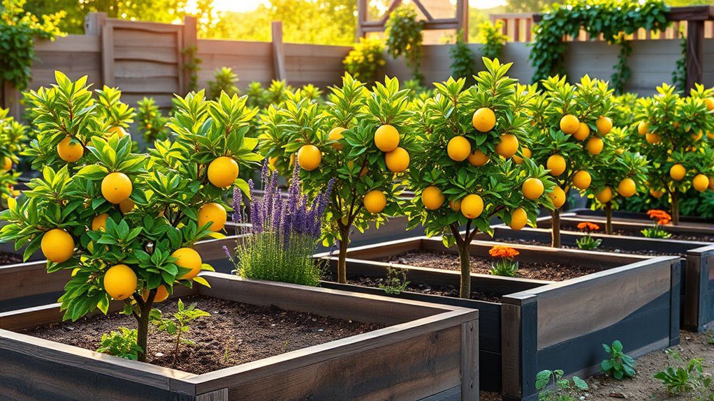 dwarf lemon raised beds