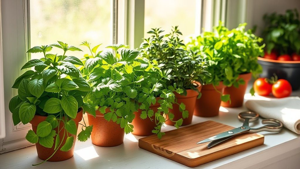 easy windowsill herb garden