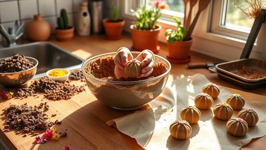 eco friendly seed bomb crafting