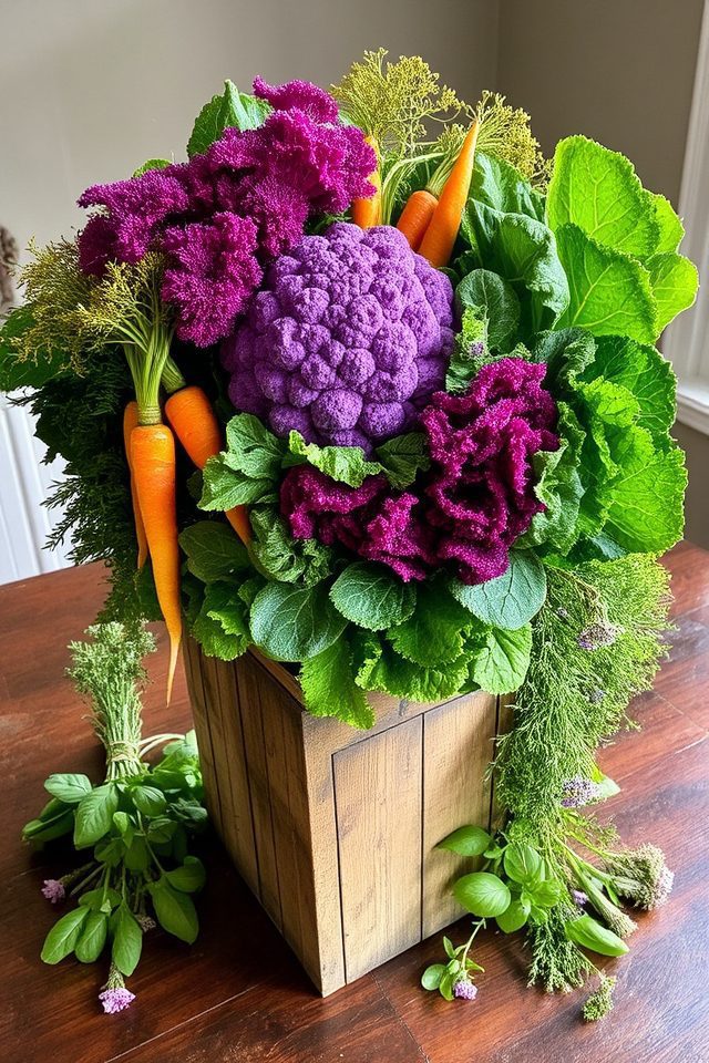 edible decorative vegetable centerpieces