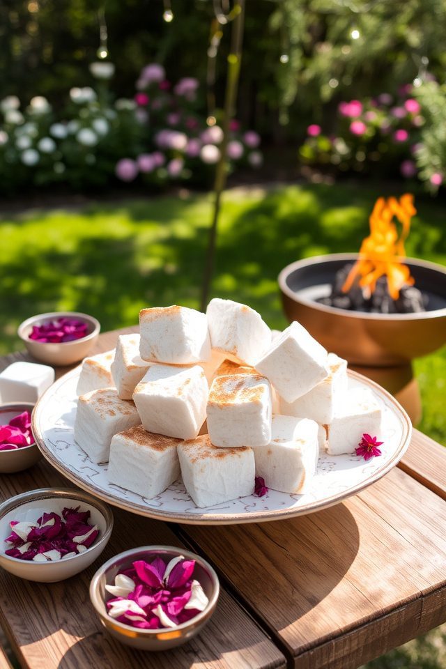 edible flower marshmallow treats
