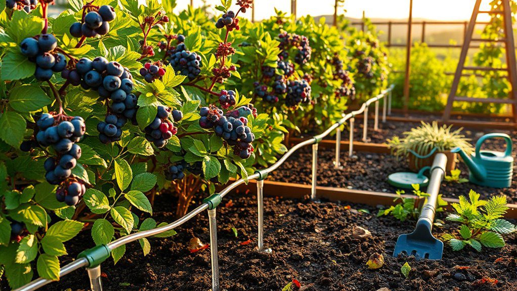 efficient blueberry irrigation method