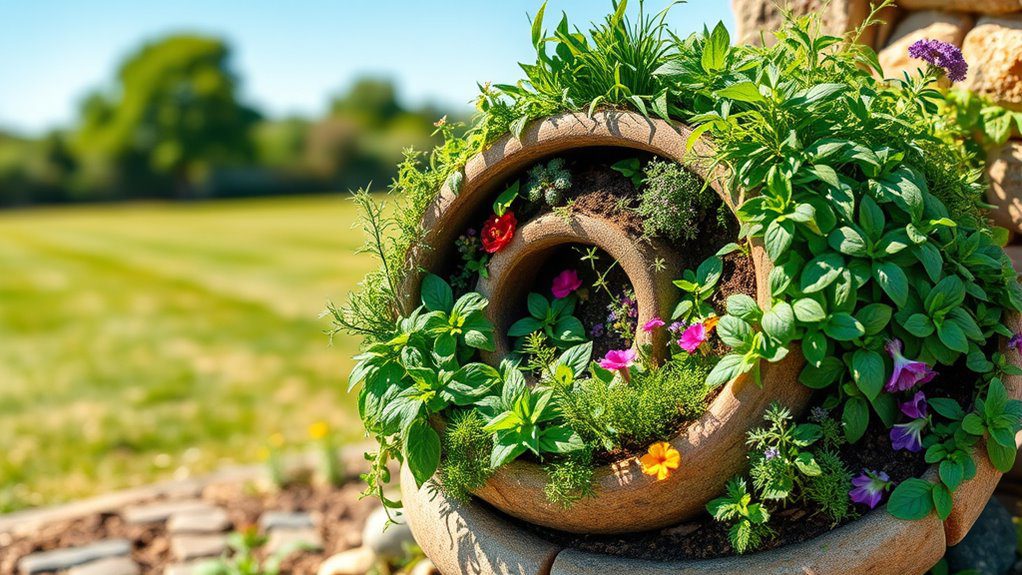 efficient vertical herb gardening