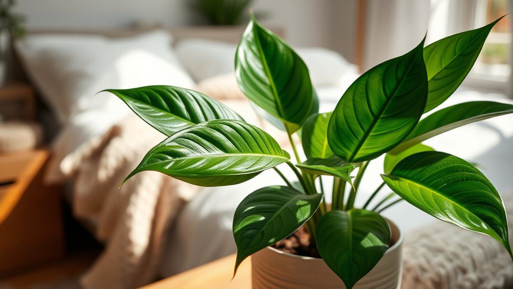 elegant air purifying houseplant