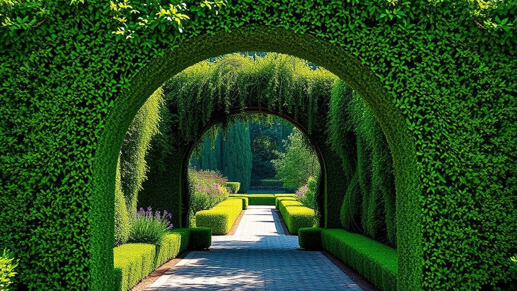 elegant green garden entrances