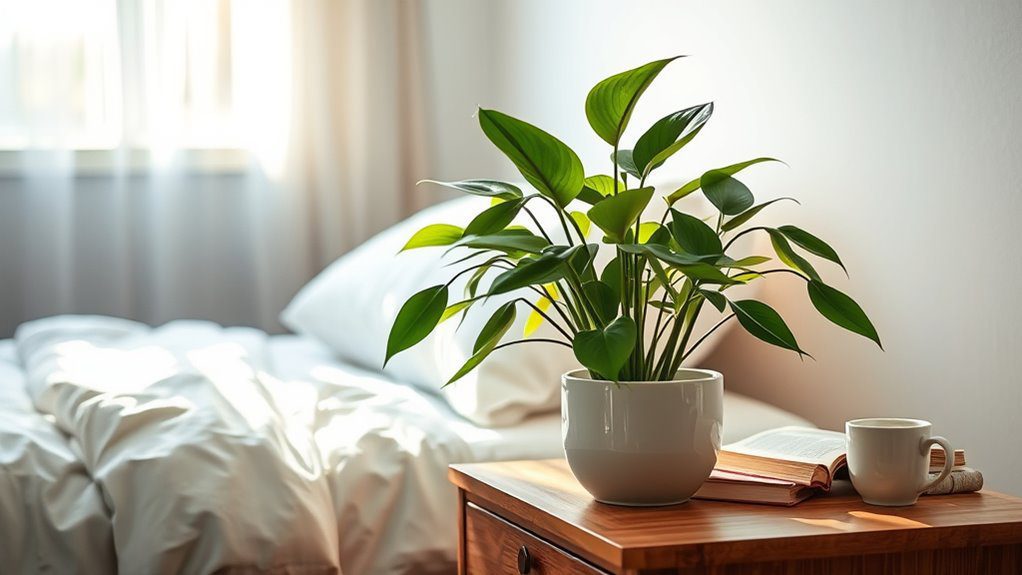 elegant low maintenance bedroom plant