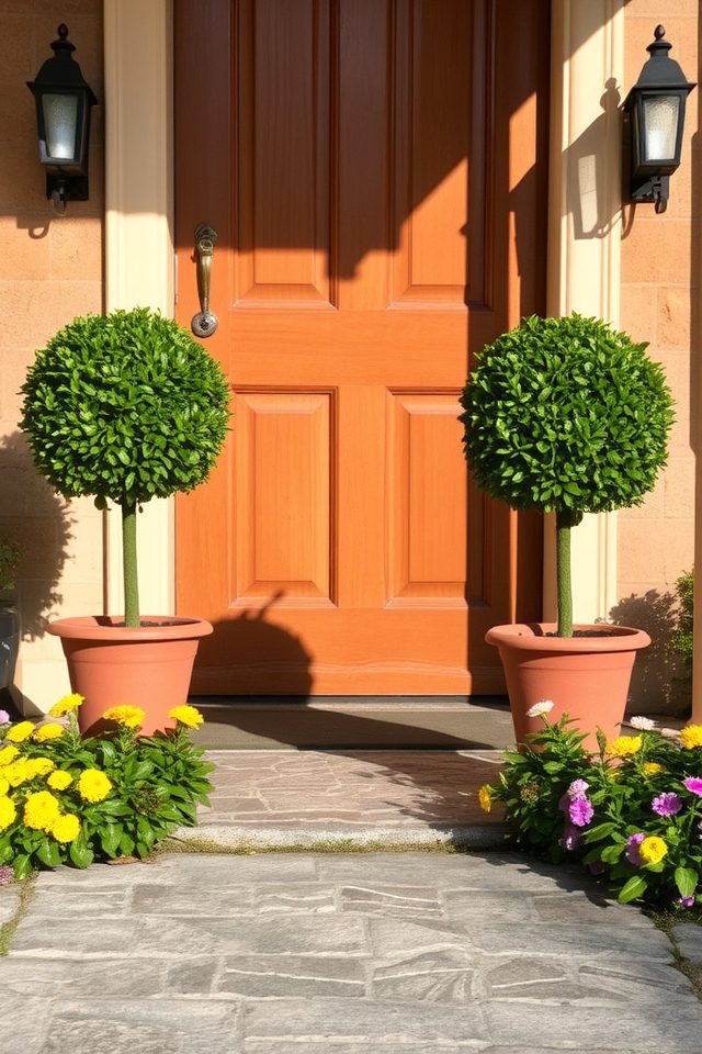 elegant low maintenance topiary charm