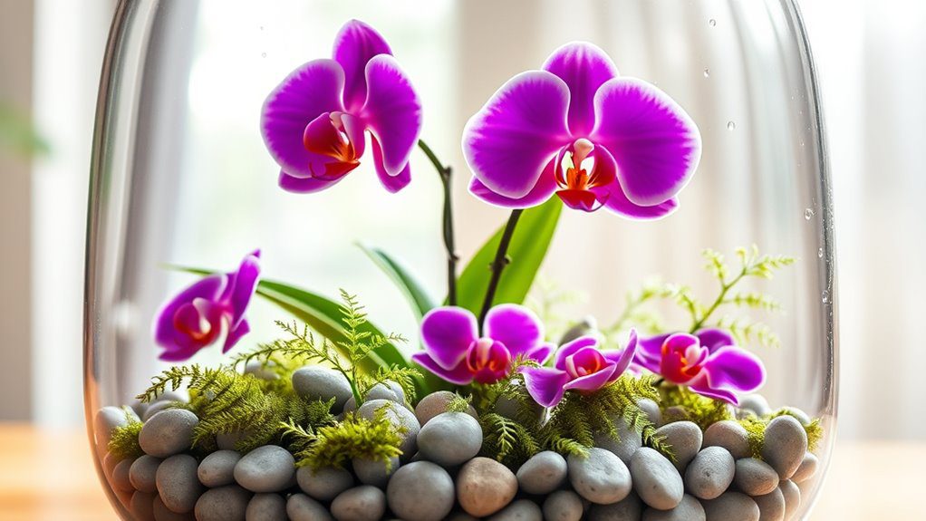 elegant orchid terrarium display