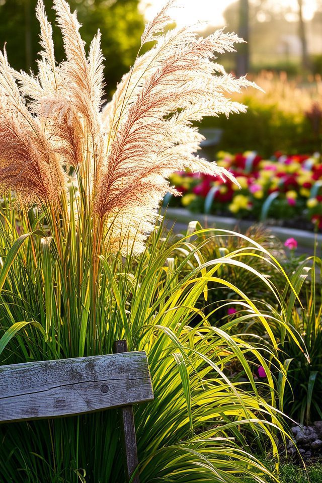 elegant privacy through grasses
