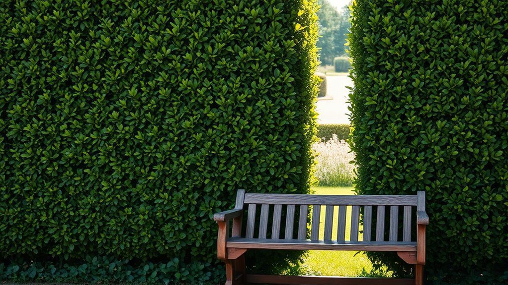 elegant privacy with boxwoods