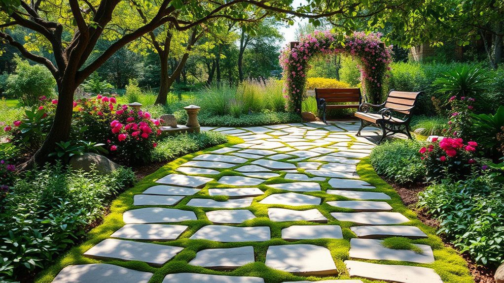 elegant stone pathway structure