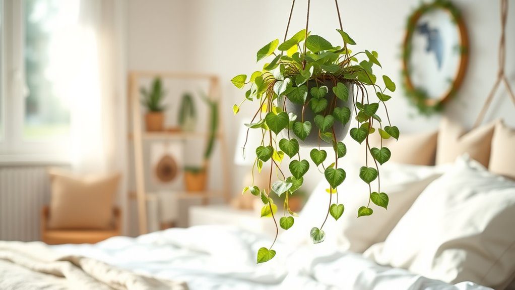 elegant trailing heart shaped plant
