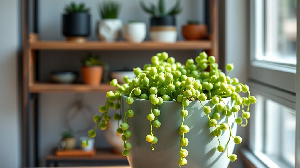 elegant trailing succulent decor