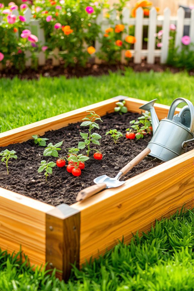 elevated low maintenance garden beds