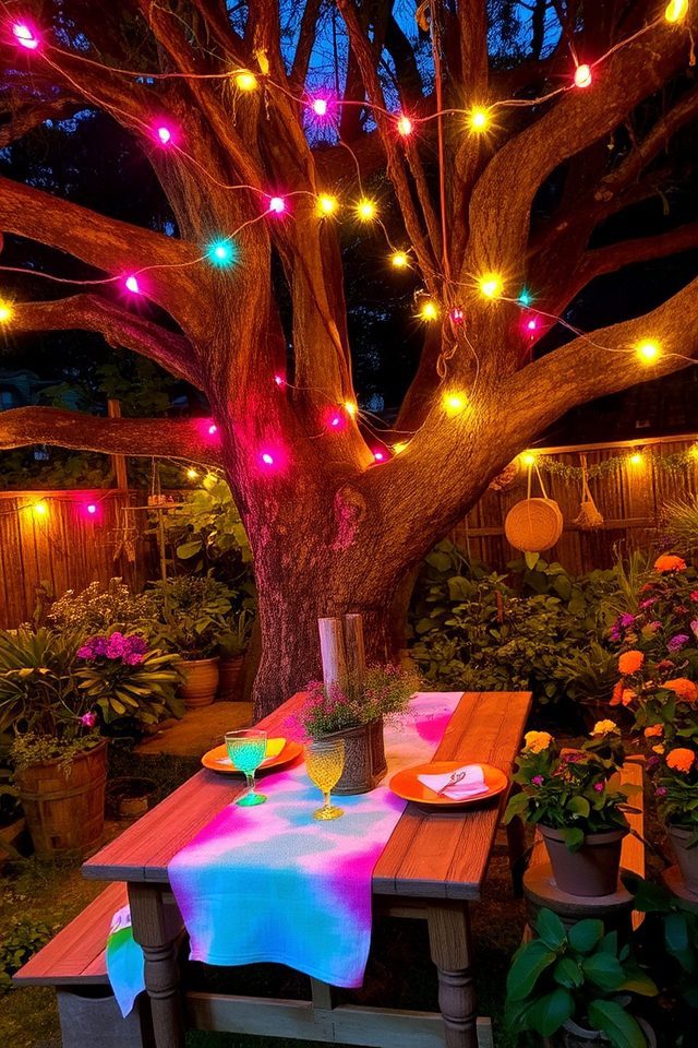 enchanting colorful string lights