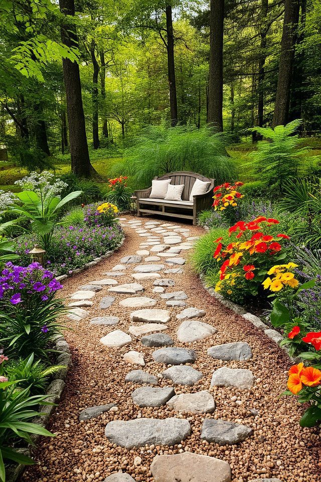 enhance garden with stones