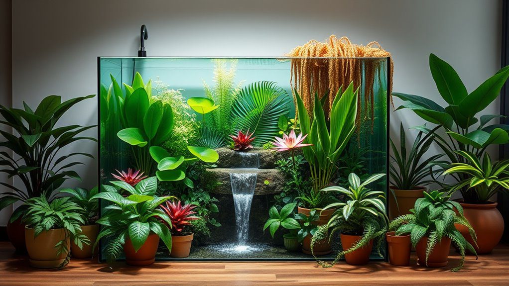 enhance space with aquatic plants