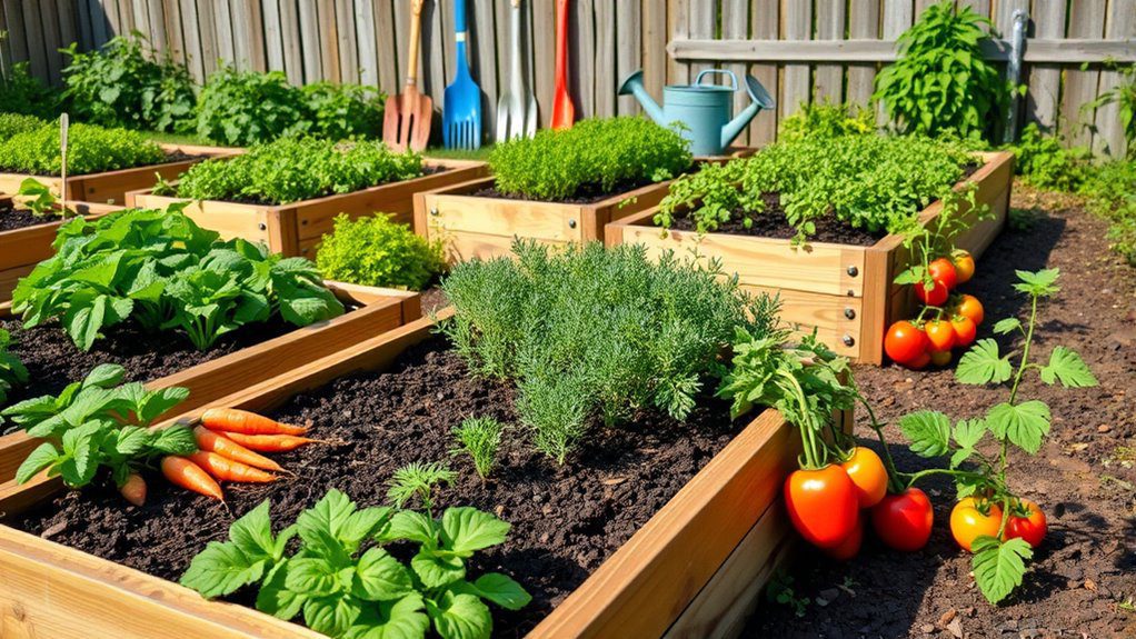 enhanced gardening with raised beds