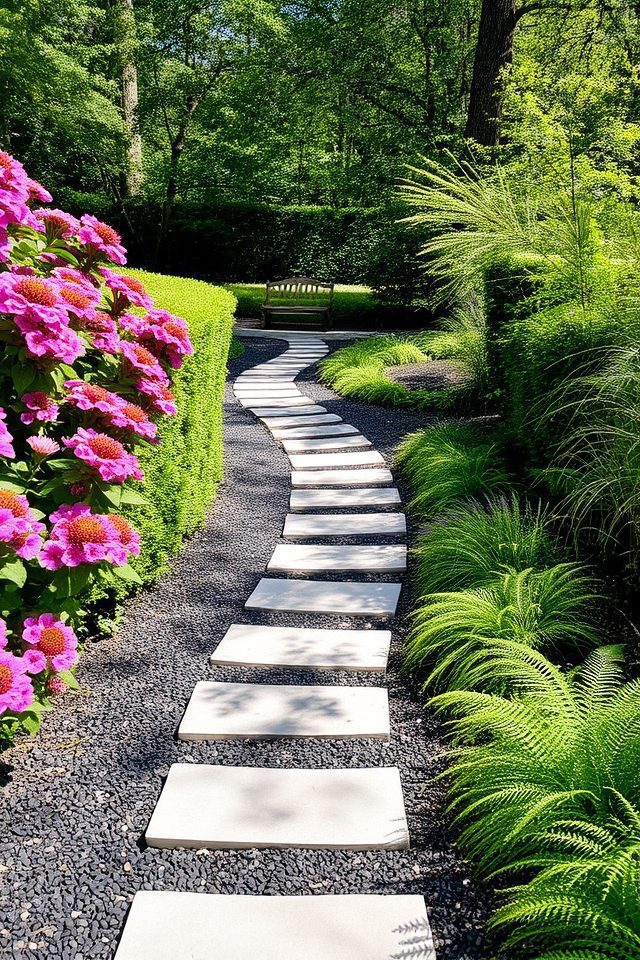 enhancing garden pathways aesthetically