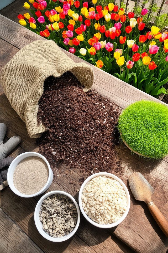 enhancing tulip garden drainage