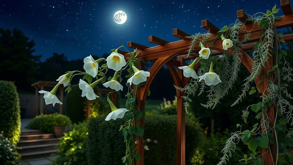 ethereal moonlit climbing vines