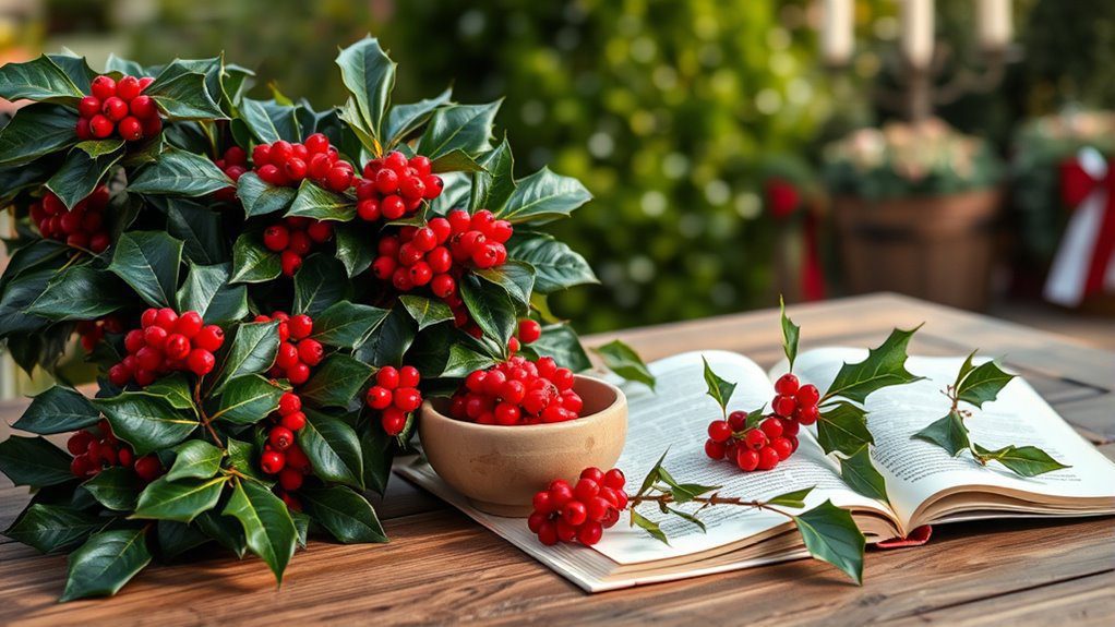 evergreen bush with berries