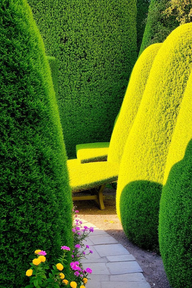 evergreen hedges enhance landscapes