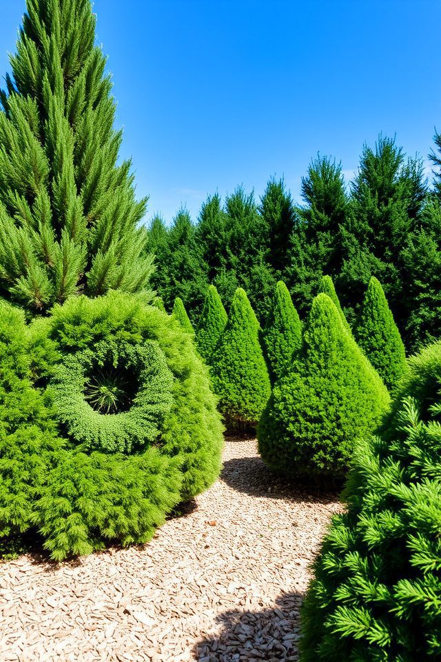 evergreens provide year round beauty