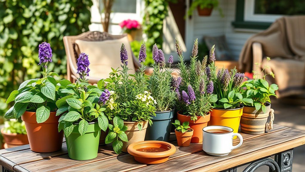 fragrant herbal porch oasis