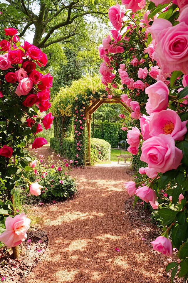 fragrant rose garden pathway