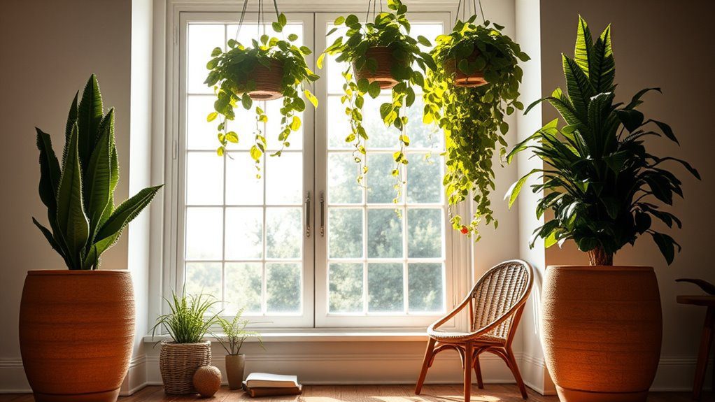 framing windows with plants