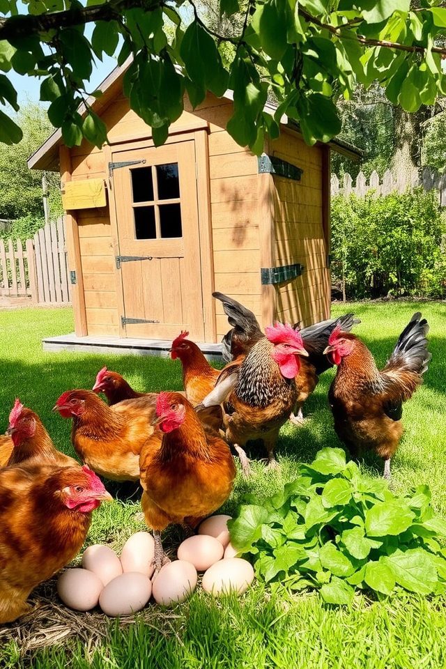 fresh eggs happy chickens