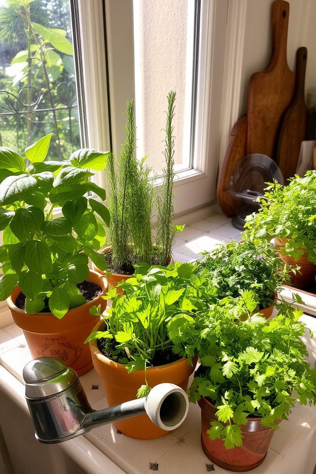 fresh herbs at home