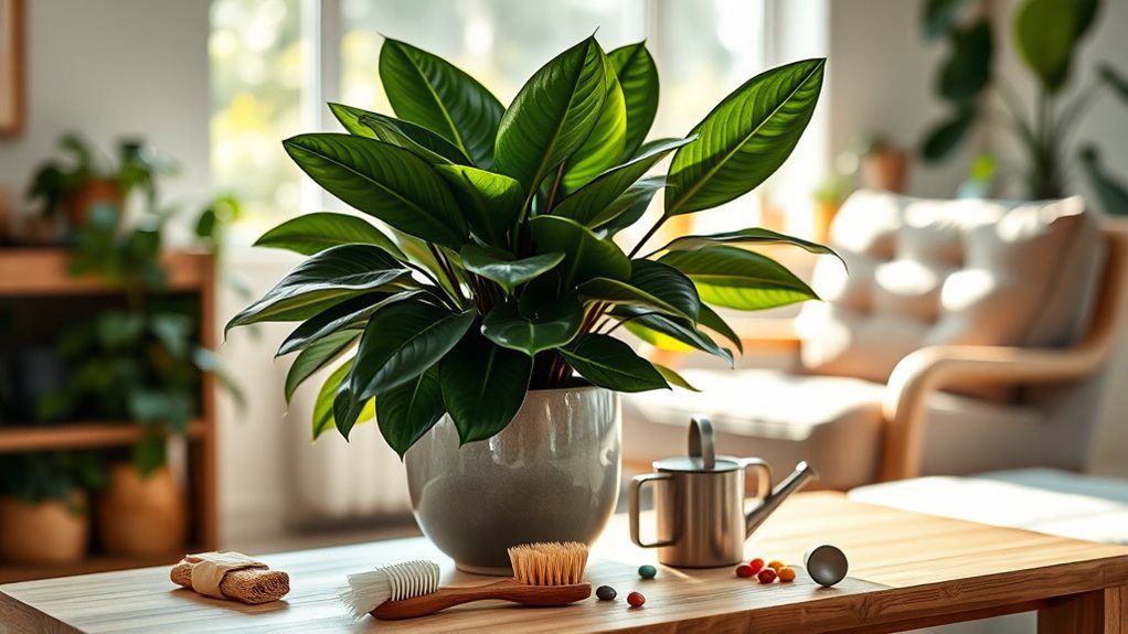 glossy leaves easy care