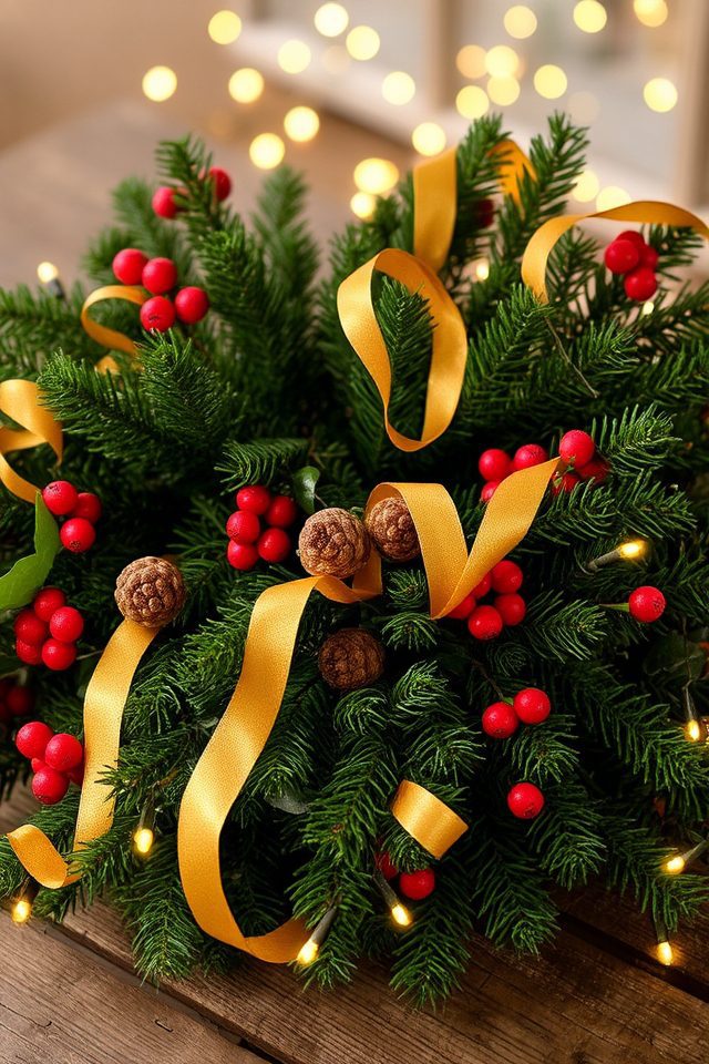 gold accents for greenery