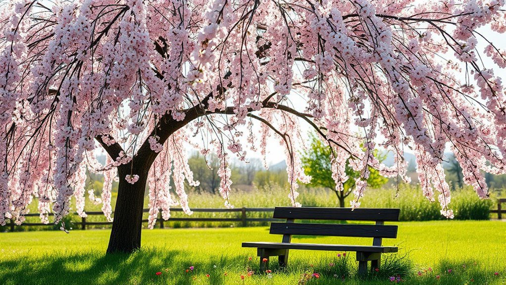 graceful cascading blossoms tree