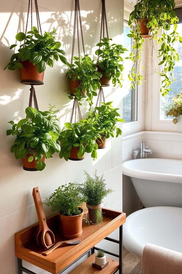 hanging herbs for freshness