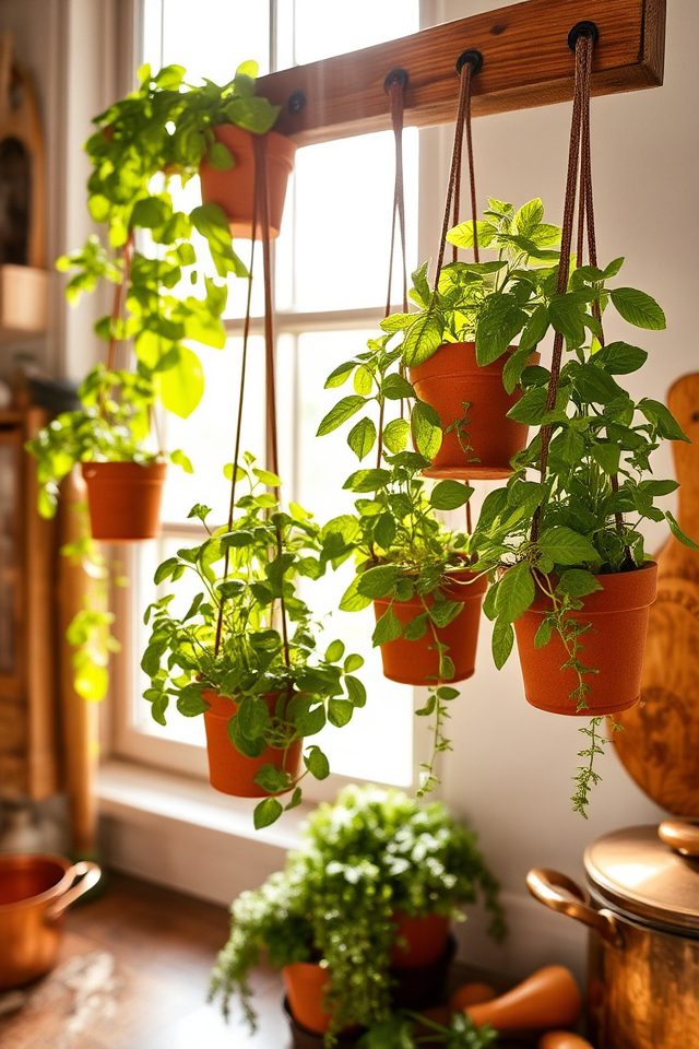hanging indoor herb garden