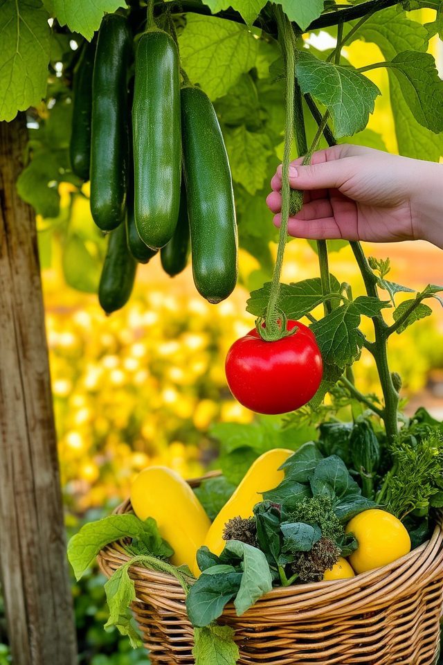 harvest vegetables at maturity